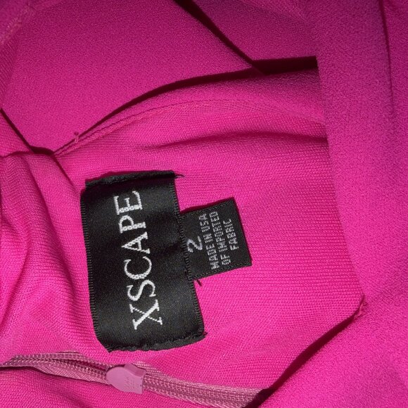Xscape Cross Front Cutout Scuba Gown Pink Size 2 NWOT - Picture 3 of 7